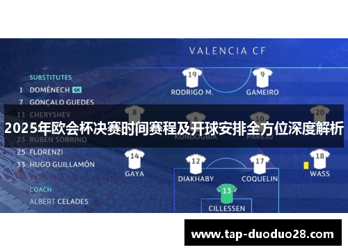 2025年欧会杯决赛时间赛程及开球安排全方位深度解析